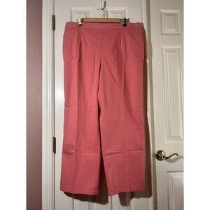 Alfred Dunner Classic Fit Pant Womens Size 22W Coral Comfort Waist New